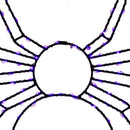 Celebrations Purple 140 ct 16 in. LED Prelit Illuminated Spider Halloween Decor, Pack of 8