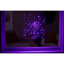 Celebrations Purple 140 ct 16 in. LED Prelit Illuminated Spider Halloween Decor, Pack of 8