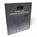 Celebrations Purple 140 ct 16 in. LED Prelit Illuminated Spider Halloween Decor, Pack of 8