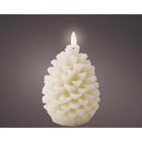 Lumineo LED Cream Pinecone Candle 5.2 in., Pack of 24