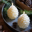 Lumineo LED Cream Pinecone Candle 5.2 in., Pack of 24