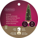 Lumineo LED Green Tree Table Decor 12 in., Pack of 12