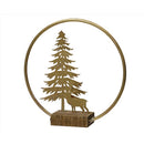 Decoris Gold Tree with Deer Table Decor 11 in., Pack of 10