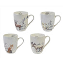 Decoris Animals White Christmas Animal Mug 4.13 in., Pack of 36