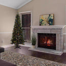 Holiday Bright Lights 1-2 Tree 7 ft. Pencil LED 500 ct Highland Spruce Color Changing Christmas Tree