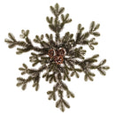Celebrations LED Prelit Warm White Pine Snowflake Wreath, Pack of 4