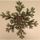 Celebrations LED Prelit Warm White Pine Snowflake Wreath, Pack of 4