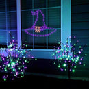 Celebrations Purple 84 ct 18.2 in. LED Prelit Illuminated Witch Hat Halloween Decor, Pack of 8