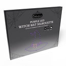 Celebrations Purple 84 ct 18.2 in. LED Prelit Illuminated Witch Hat Halloween Decor, Pack of 8