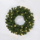 Celebrations 24 in. D LED Prelit Multicolored LED and Multi-Function Northern Pine Wreath, Pack of 12