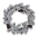 Celebrations Home 30 in. D LED Prelit Multicolored Snowy Scotch Pine Wreath, Pack of 4