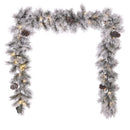 Celebrations Home 12 in. D X 9 ft. L LED Prelit Multicolored Snowy Scotch Pine Garland, Pack of 4