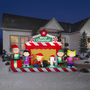 Gemmy Airblown Giant Christmas Inflatable Peanuts Gang Christmas Stage Scene 86 in. Inflatable