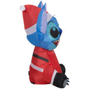 Disney Airblown Christmas Inflatable Stitch in Santa Suit 36 in. Inflatable, Pack of 6