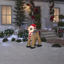 Rudolph Airblown Christmas Inflatable Rudolph the Red-Nosed Reindeer in Santa Hat and Scarf 42 in. I