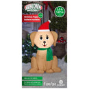 Gemmy Airblown Christmas Inflatable Golden Retriever 42 in. Inflatable