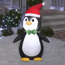 Gemmy Airblown Christmas Inflatable Penguin with Santa Hat 42 in. Inflatable