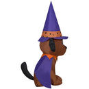 Gemmy 4 ft. Prelit Halloween Inflatable Dog in Witch Hat Inflatable