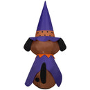 Gemmy 4 ft. Prelit Halloween Inflatable Dog in Witch Hat Inflatable