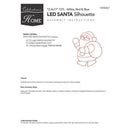 Celebrations LED Santa Silhouette 14 in. Hanging Decor