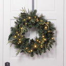 Celebrations Home 30 in. D X 2.5 ft. L LED Prelit Battery Operated Decorated Wreath, Pack of 4