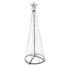 Celebrations Platinum Brilliant LED RGBW Straight Frame Tree 4 ft. Yard Decor