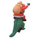 A Holiday Company Jurassic Santa LED Dinosaur with Santa 6 ft. Inflatable