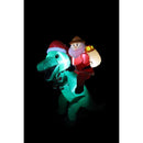 A Holiday Company Jurassic Santa LED Dinosaur with Santa 6 ft. Inflatable