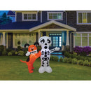 A Holiday Company 4 ft. Prelit Puppy with Skeleton Inflatable