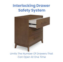 Spencer 3 Drawer Dresser with Changing Top - Teak Brown