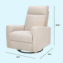 Erin Press-Back Recliner and Swivel Glider - Beach