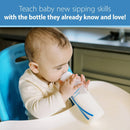 Milestones Options+ Sippy Spouts, Narrow, Soft 100% Silicone Baby Bottle Sippy Spout, 6m+, 2 Count (Pack of 1)