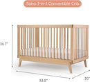 Baby Soho 3-in-1 Convertible Crib Mid-Century Modern - Natural