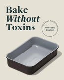9x6.5” Nonstick Ceramic Small Rectangle Pan - Black