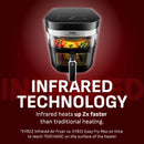 7.3 Qt Infrared Air Fryer Dual Heating with 8 Functions - Black