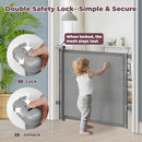 Retractable Baby Gate - Gray