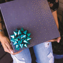 Hennessy Gift Wrap Repeat-A-Bow Blue Gift Bows, Pack of 4