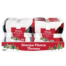 Kane Home Holiday Plaid Fleece Throw 1 pk, Pack of 6