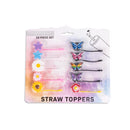 Core Kitchen Flower/Butterfly Straw Topper Silicone 1 pk, Pack of 6