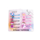 Core Kitchen Rainbow Straw Topper Silicone 10 pk, Pack of 6