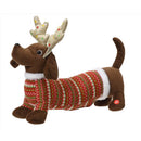 Decoris Brown Christmas dog Animated Decor 10 in., Pack of 6
