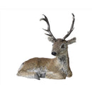 Decoris Brown Artificial Fur Deer Table Decor 10 in., Pack of 4