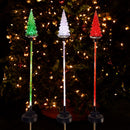 Alpine Solar Multi Christmas Tree 33 in. Garden Stake, Pack of 16