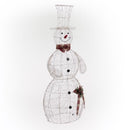 Alpine LED Gold Wire Snowman 71 in. Yard Decor