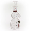 Alpine LED Gold Wire Snowman 71 in. Yard Decor