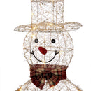 Alpine LED Gold Wire Snowman 71 in. Yard Decor