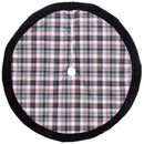 Dyno Cream/Black Plaid Print Tree Skirt, Pack of 4
