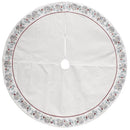 Dyno Ivory/Red Faux Pine Cone Tree Skirt, Pack of 4