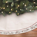 Dyno Ivory/Red Faux Pine Cone Tree Skirt, Pack of 4