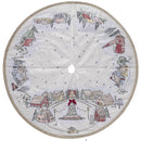 Dyno White/Warm Gray Tree Village Tree Skirt, Pack of 4
